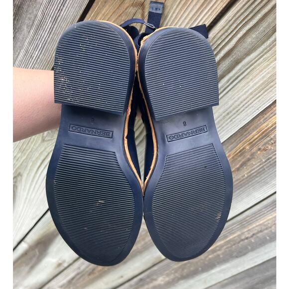 Bernardo Paxton Back Lace-Up Rain Boots, Navy Blue Size 8‎ - Picture 6 of 8